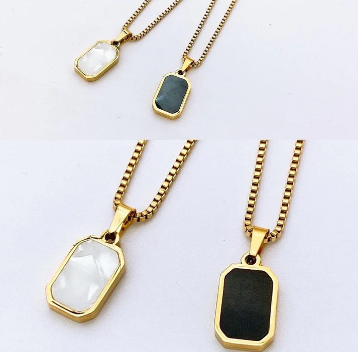 Black&White Double Sided Necklace