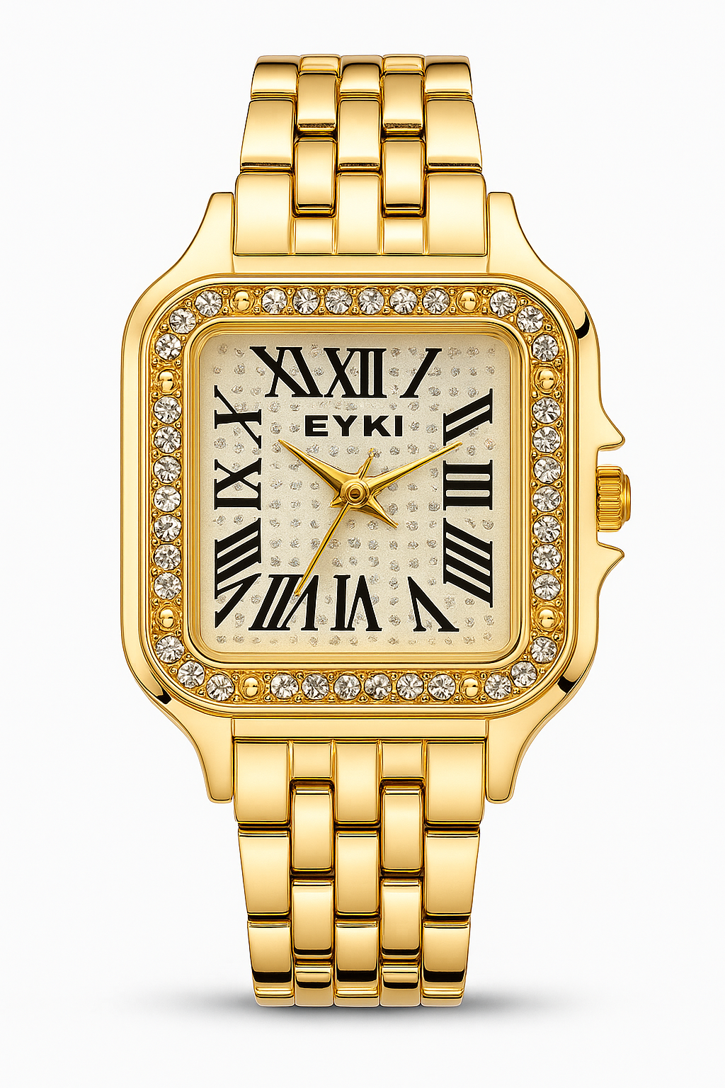 Glory Luxe  White Dial Stainless Steel Watch