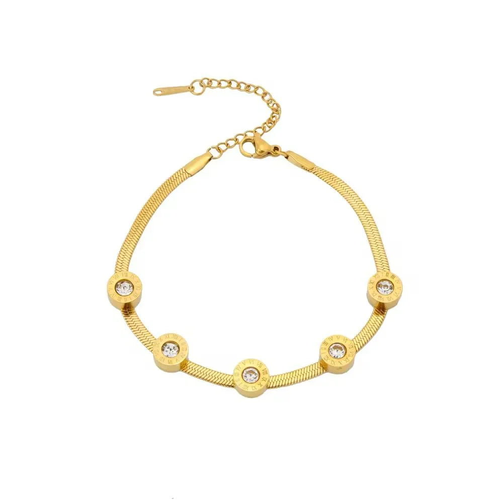 5 Stones Roman Bracelet