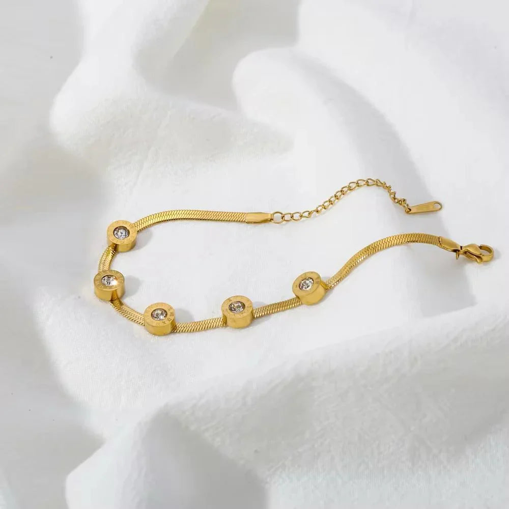 5 Stones Roman Bracelet