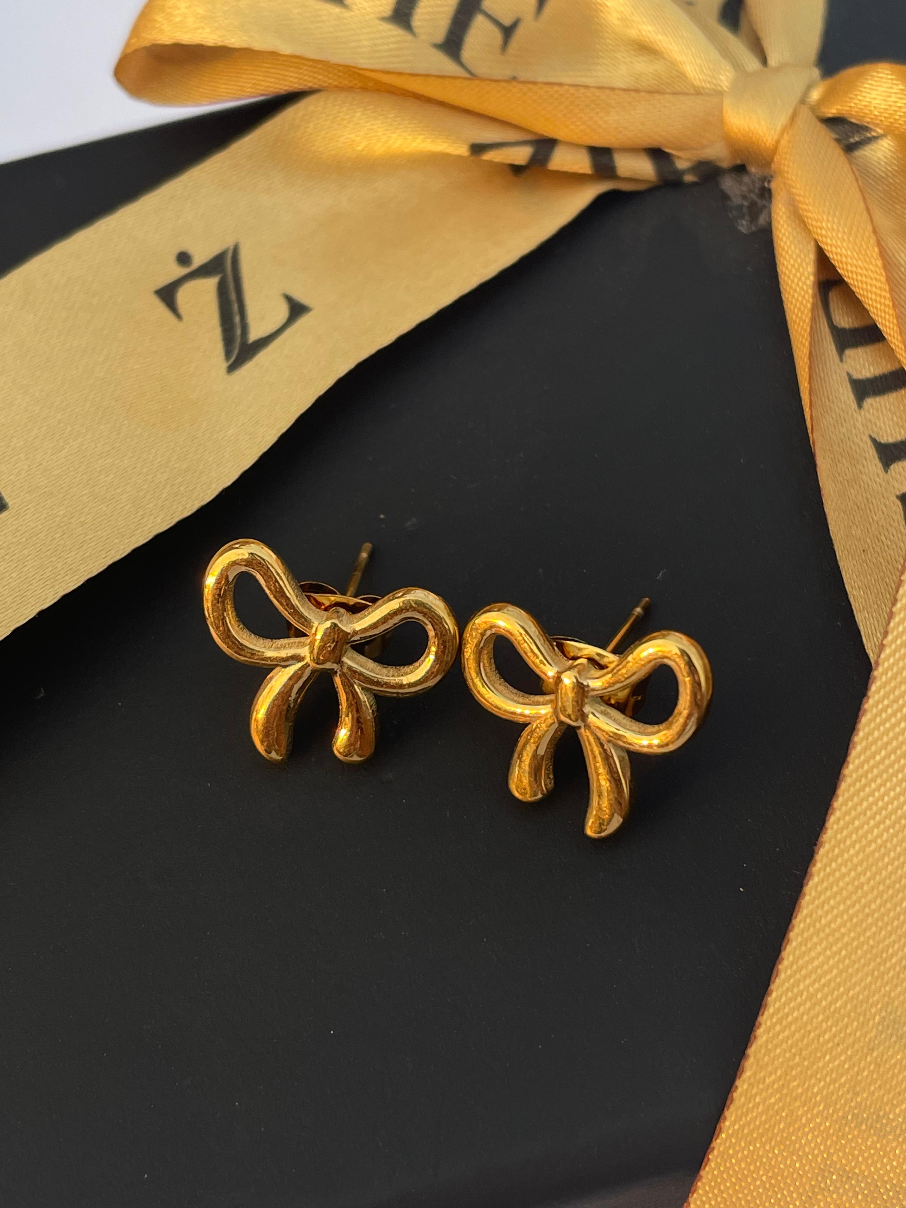 18K Bow Earrings
