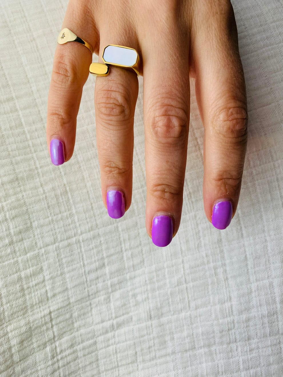 White Stone Adjustable Ring