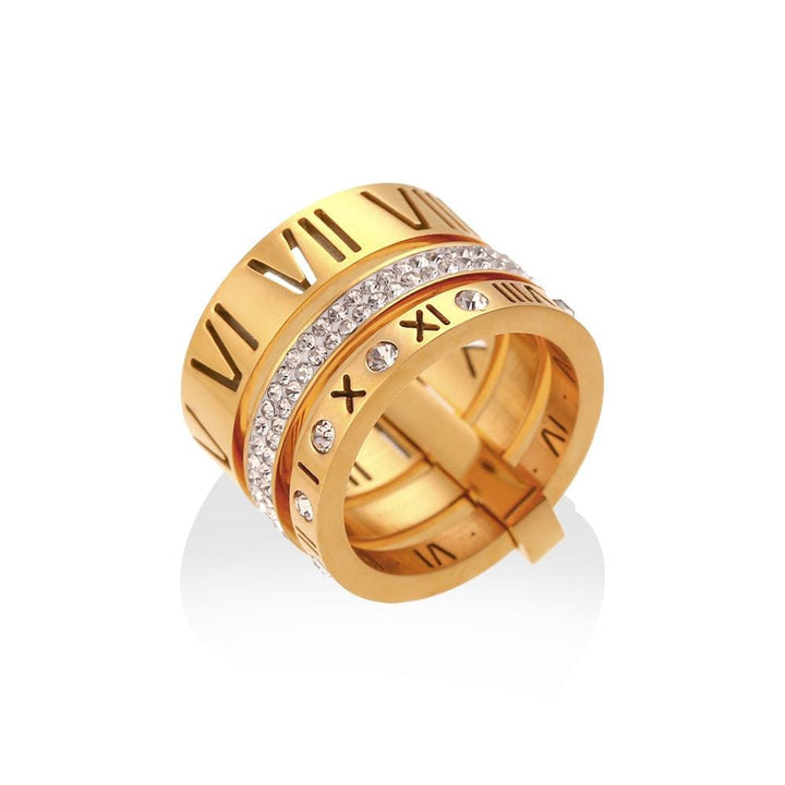 Triology Stacked Roman Ring