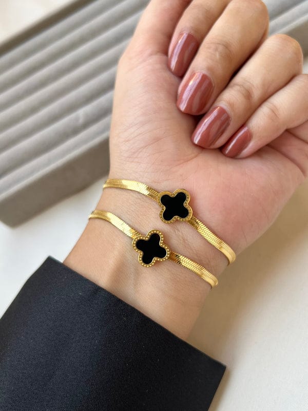 Herringbone Van Cleef Gold Bracelet