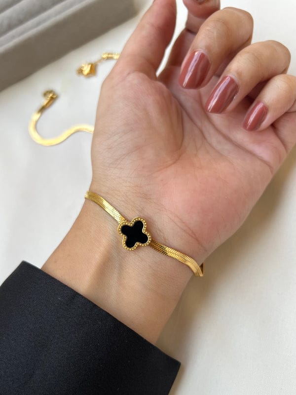 Herringbone Van Cleef Gold Bracelet