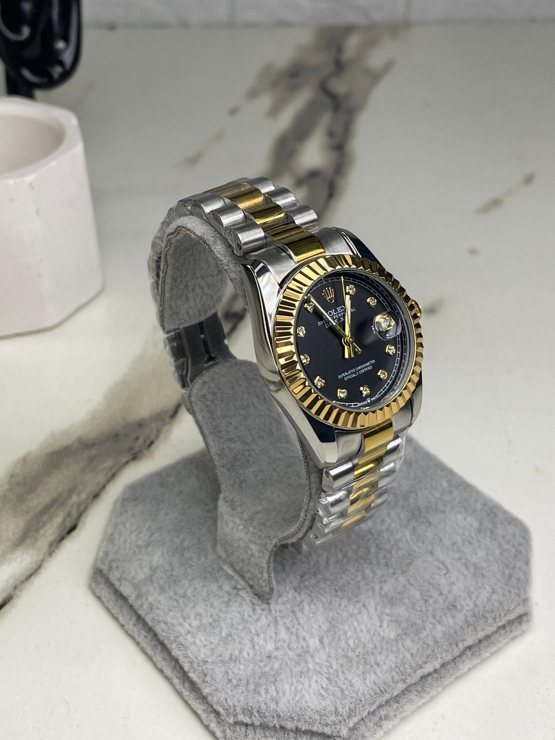 Women's RlX Two Tone Black Dial Stainless Steel  Watch