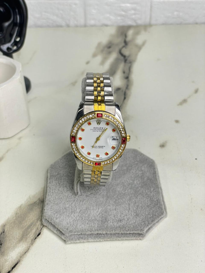 Womens RlX Two Tone Ruby Stainless Steel  Watch