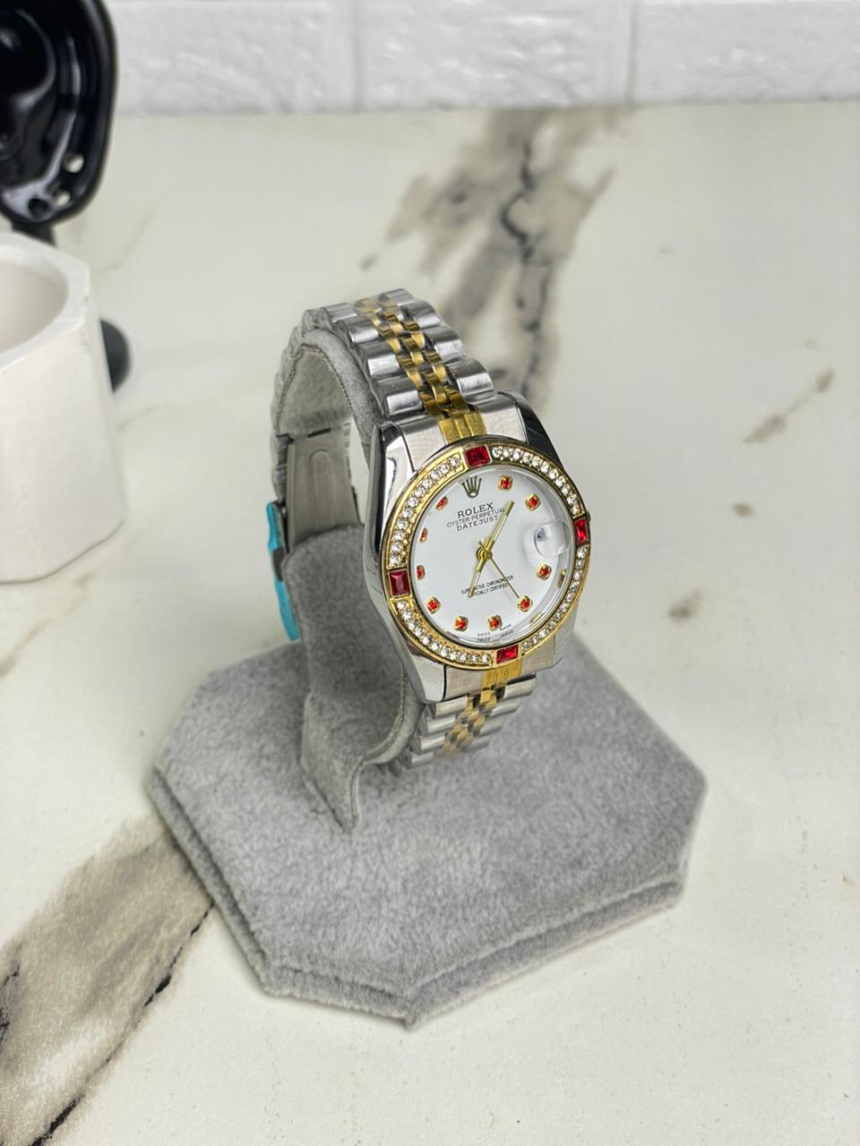 Womens RlX Two Tone Ruby Stainless Steel  Watch