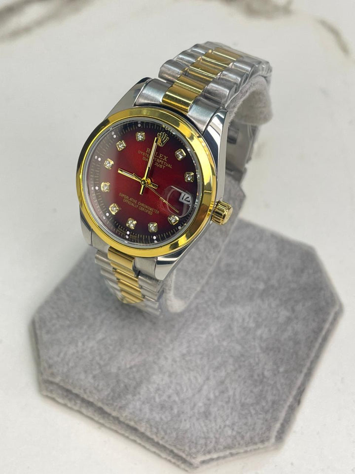 Women's RlX Two Tone Red Dial Stainless Steel  Watch