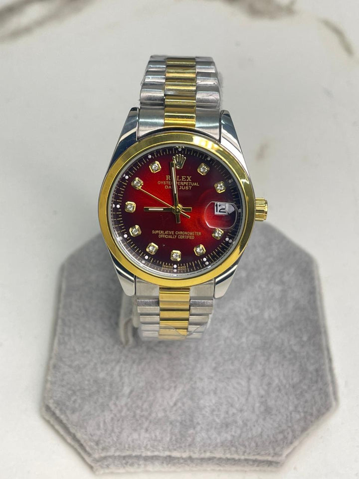 Women's RlX Two Tone Red Dial Stainless Steel  Watch