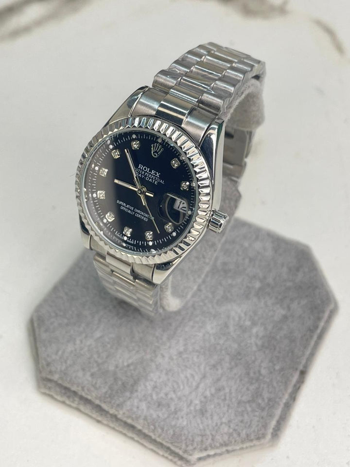 RlX Black  Dial Stainless Steel  Watch