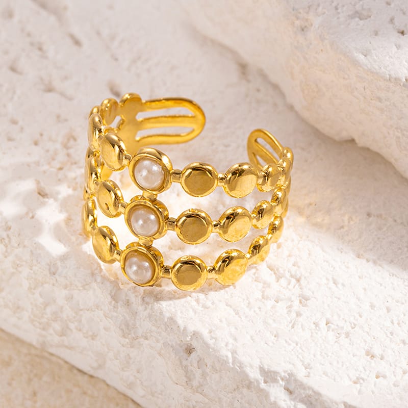 18K Horavé Stainless Steel Ring Adjustable