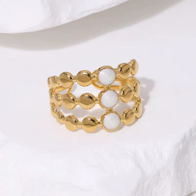 18K Horavé Stainless Steel Ring Adjustable