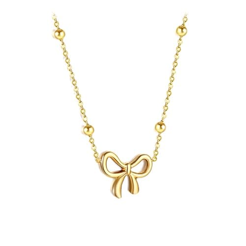 18K Bow Necklace