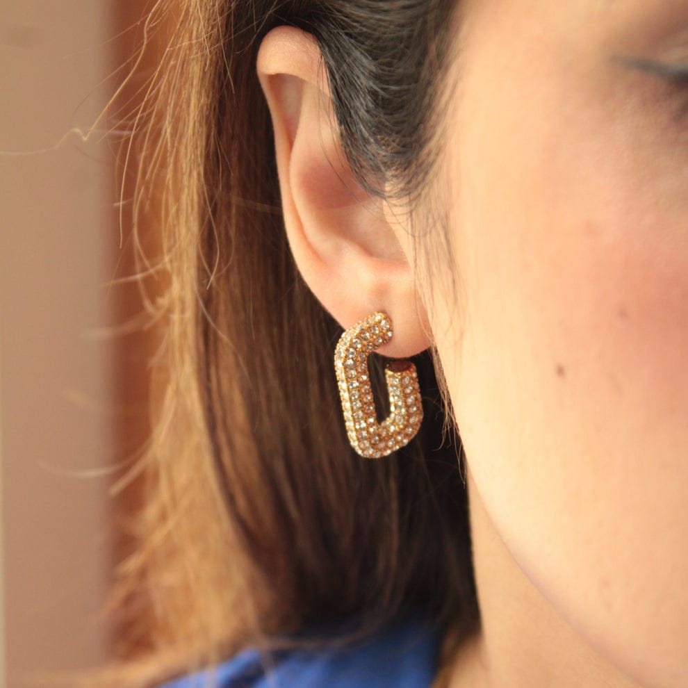 Cubic Zirconia Hoop Earrings