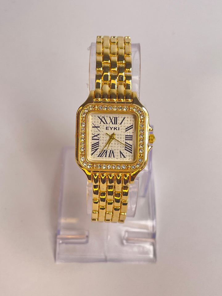 Glory Luxe  White Dial Stainless Steel Watch