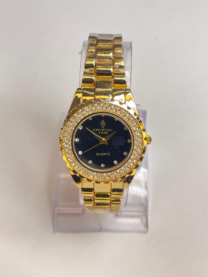 Veloura  Black  Dial Stainless Steel Watch