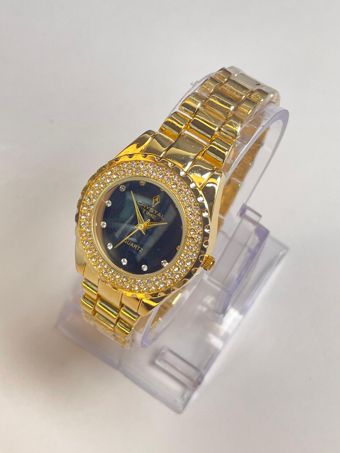 Veloura  Black  Dial Stainless Steel Watch