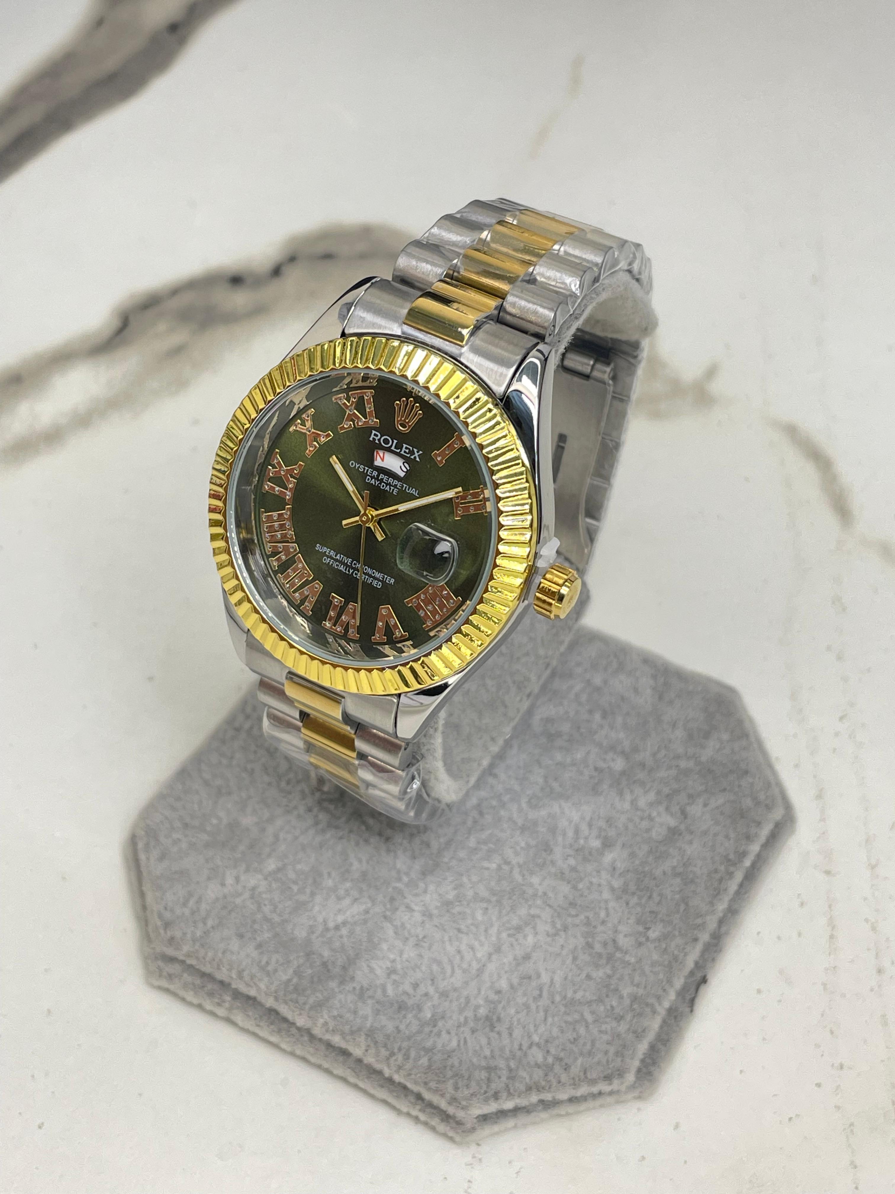 Men's RlX Green Dial Two tone Stainless Steel  Watch