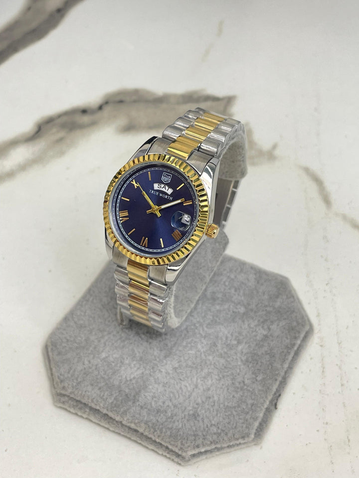 Original Trueworth Blue Dial Two tone Stainless Steel Women's  Watch