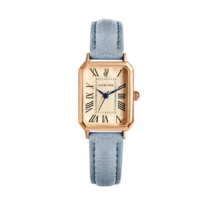 Saviero Blue  Leather Strap watch