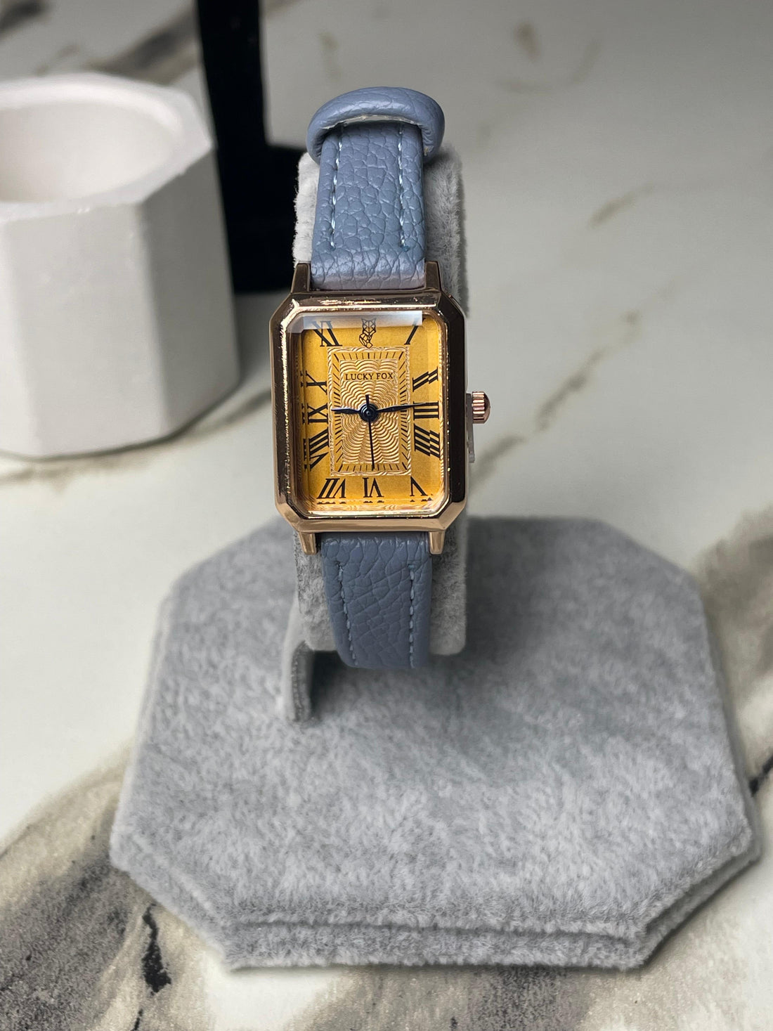 Saviero Blue  Leather Strap watch