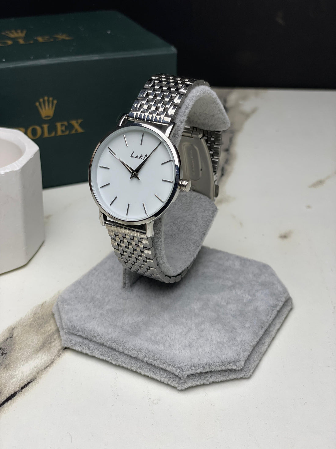 Laki  Silver  Stainless Steel Women's  Watch