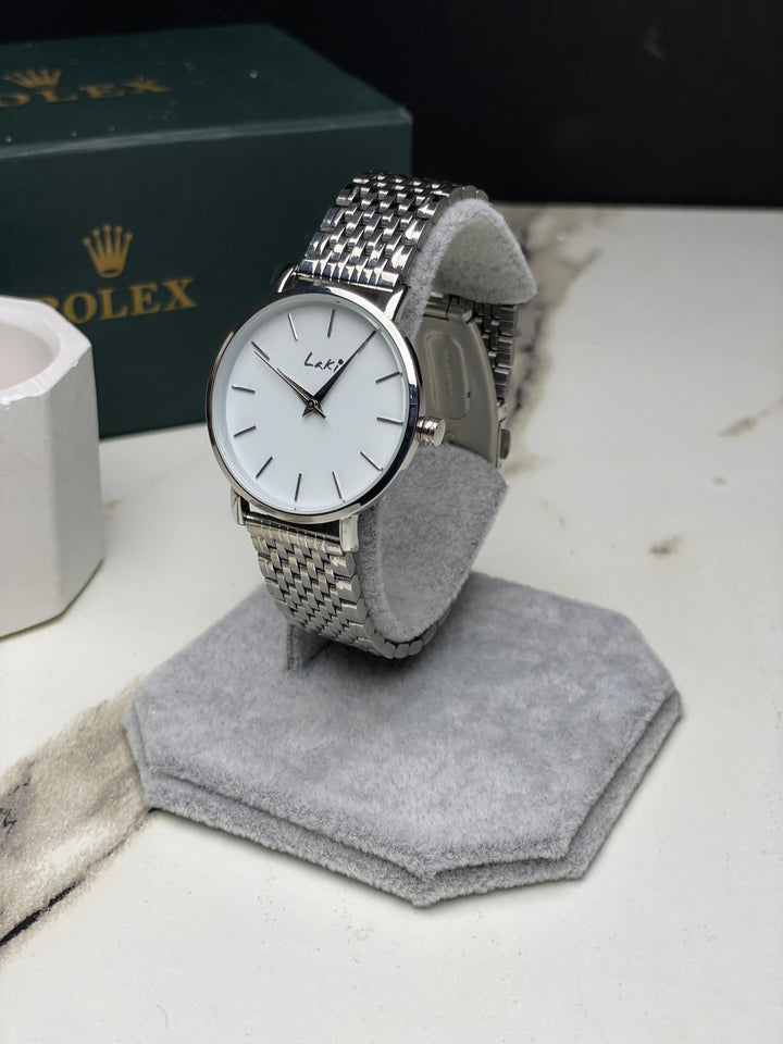 Laki  Silver  Stainless Steel Women's  Watch