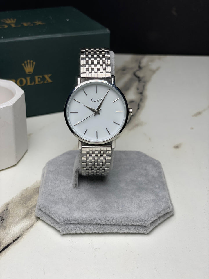 Laki  Silver  Stainless Steel Women's  Watch