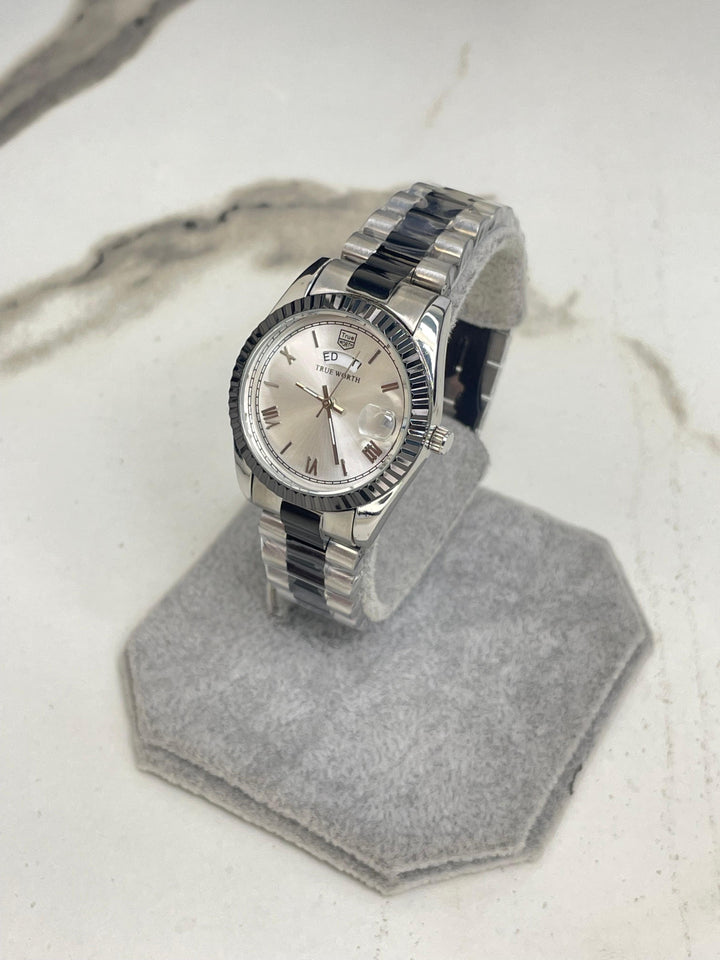 Original Trueworth Grey Dial Two tone Stainless Steel Women's  Watch