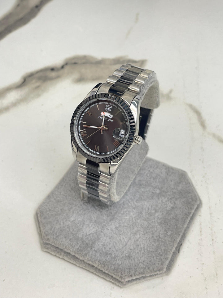 Original Trueworth Black Dial Two tone Stainless Steel Women's  Watch