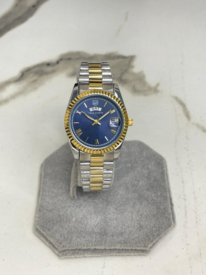 Original Trueworth Blue Dial Two tone Stainless Steel Women's  Watch