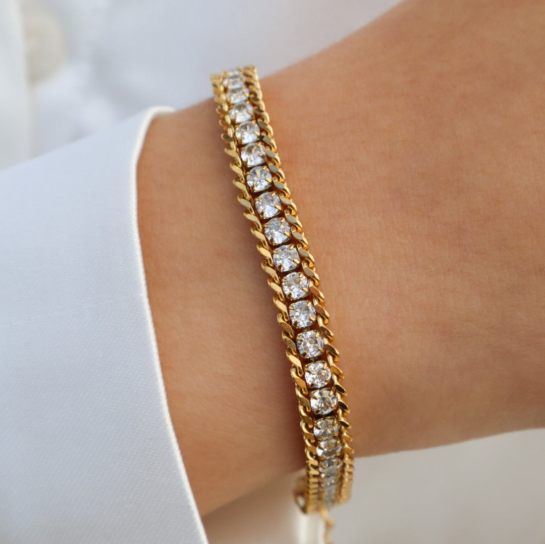 18K Luxury Diamond Zirconia Bracelet